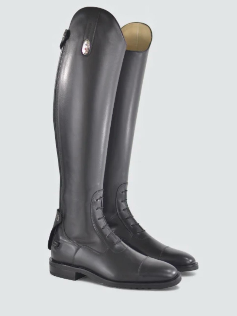 Tall Black Riding Boots - Women's Leather Zip-Back